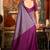 Lavender mal cotton contrast pallu with fancy tassels saree with blouse