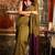 Olive mal cotton contrast pallu with fancy tassels saree with blouse