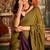 Olive mal cotton contrast pallu with fancy tassels saree with blouse