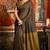 Brown mal cotton contrast pallu with fancy tassels saree with blouse