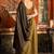 Brown mal cotton contrast pallu with fancy tassels saree with blouse