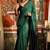Green mal cotton contrast pallu with fancy tassels saree with blouse
