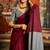 Maroon mal cotton contrast pallu with fancy tassels saree with blouse