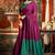 Magenta mal cotton contrast pallu with fancy tassels saree with blouse