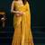 Mustard munga cotton mina work with zari borde saree with blouse