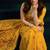 Mustard munga cotton mina work with zari borde saree with blouse
