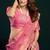 Pink munga cotton mina work with zari border & cute finish saree with blouse