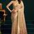 Beige munga cotton mina work with zari border & cute finish saree with blouse