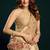 Beige munga cotton mina work with zari border & cute finish saree with blouse