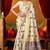 Cream woven work with saree with blouse