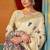 Cream woven work with saree with blouse