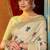 Cream woven work with saree with blouse