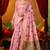 Pink woven work with saree with blouse