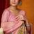 Pink woven work with saree with blouse
