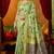 Green woven work with saree with blouse