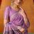 Lavender woven work with saree with blouse