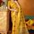 Mustard woven work with saree with blouse