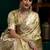 Olive satin silk jacquard woven with fancy saree with blouse
