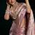 Mauve satin silk jacquard woven with fancy saree with blouse
