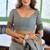 Grey linen jacquard woven saree with blouse