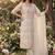 cream organza handwork salwar suit with organza dupatta