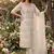cream organza handwork salwar suit with organza dupatta