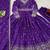 Purple  readymade kurti pant & dupatta set with embroidered work