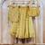 Elegant Yellow Gold Faux Georgette Lehenga Choli Set with Embroidered Koti for Women