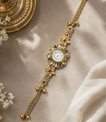 Designer Rani & Green Color Kundan Watch For Girls & Women Festive Wear Style