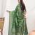  Bottle Green silk blend Saree with Zari & Floral Thread Work