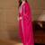 Floral embroidered silk round neck kurta trosuer & dupatta set