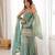 Sky blue color fendy silk dori zari sequeince embroidered anarkali set full stitched.