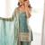 Sky blue color fendy silk dori zari sequeince embroidered anarkali set full stitched.