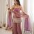 Dusty pink color fendy silk dori zari sequeince embroidered anarkali set full stitched.