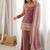 Dusty pink color fendy silk dori zari sequeince embroidered anarkali set full stitched.