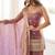 Dusty pink color fendy silk dori zari sequeince embroidered anarkali set full stitched.