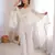 White color crunchy silk zari sequince embroidered work anarkali set full stitched.