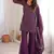 Wine color crunchy silk zari sequince embroidered work anarkali set full stitched.