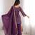 Wine color crunchy silk zari sequince embroidered work anarkali set full stitched.