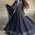 Black color faux georgette solid anarkali set full stitched.