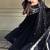 Black color faux georgette solid anarkali set full stitched.