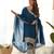 Tealblue color chinnon silk zari sequince embroidered work anarkali set full stitched