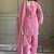 Pink color crunchy silk siroski & lace border work top salwar dupatta full stitched