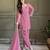 Pink color crunchy silk siroski & lace border work top salwar dupatta full stitched
