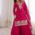 Pink color crunchy silk thread zari sequince embroidered work anarkali set full stitched.
