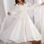White color roman silk chanderi solid -mirror lace work anarkali set full stitched.