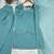 Sky blue color crunchy silk siroski & lace border work top salwar dupatta full stitched