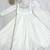 White color roman silk chanderi solid -mirror lace work anarkali set full stitched.