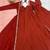 Rust color roman silk chanderi solid -mirror lace work anarkali set full stitched.