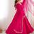 Pink color roman silk chanderi solid -mirror lace work anarkali set full stitched.